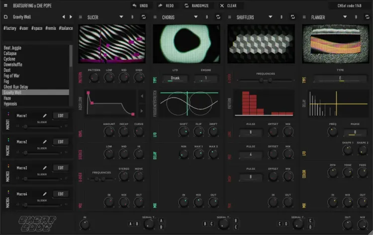 Thumbnail for: “BEATSURFING Releases CHEat Code — 16 Unique FX Engines for Radical Sound Transformation and Workflow Boosting”