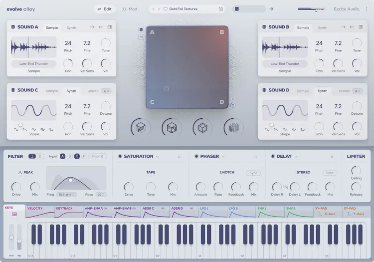 Thumbnail for: “Excite Audio Releases Evolve Alloy – A Synth Engineered to Capture the Essence of Metallic Sound Design”/Deals