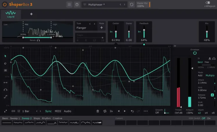Thumbnail for: LiquidShaper by Cableguys Is 34% Off – Wild Jet Plane Flanging & Deep, Rich Phasing in One Plugin