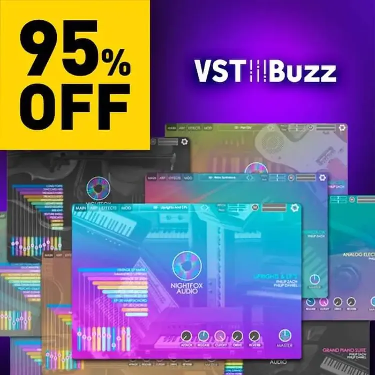 "Nightfox Audio Everything Bundle: 9 Unique Instruments with Deep Sound Design Tools — Now 95% Off!"
