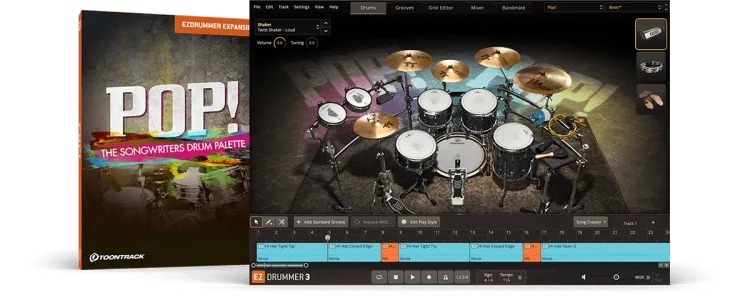 Thumbnail for: Toontrack “EZX – Pop!” Versatile Drum Expansion Now 40% Off