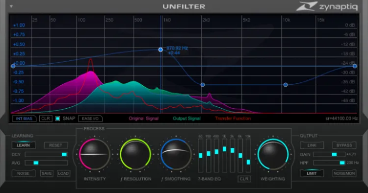 Automatically Detect and Remove Filtering Effects from Your Audio — Zynaptiq “UNFILTER” Now 66% OFF/Deals
