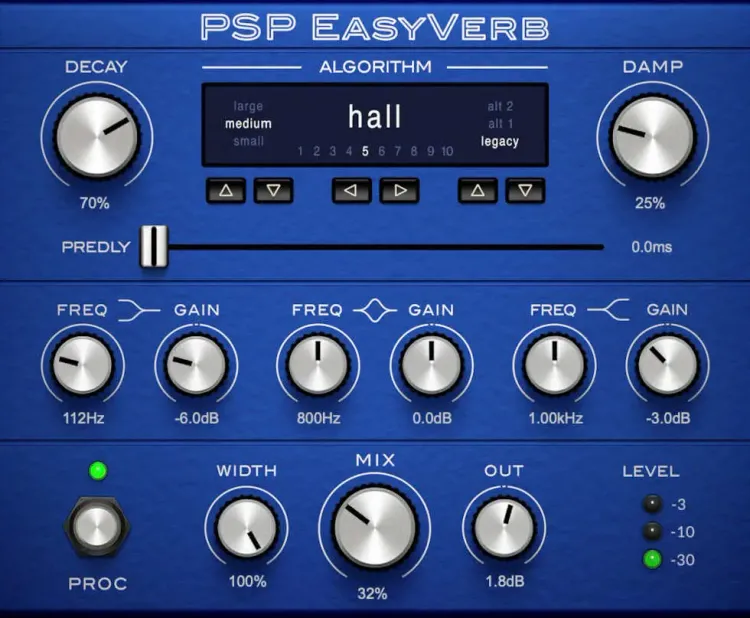 Thumbnail for: PSP Audioware Releases "PSP EasyVerb 2" – A Reverb Plugin Featuring 10 Algorithms for Complex Spaces with Simple Controls/Deals