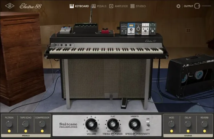 Universal Audio's Electra 88 Vintage Keyboard Studio — An Authentic Reproduction of the 1970 Rhodes 88 Suitcase Mark I, Now 83% Off!/Deals