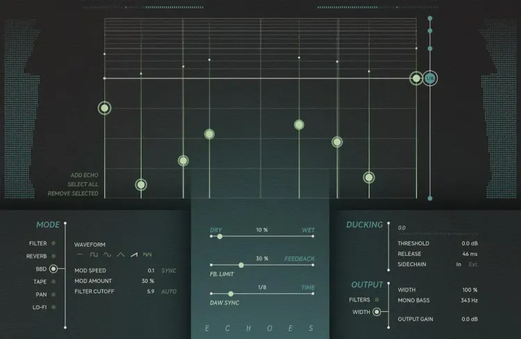 Thumbnail for: "Softube Echoes: Versatile Delay Plugin with 6 Modes Now 67% Off!"